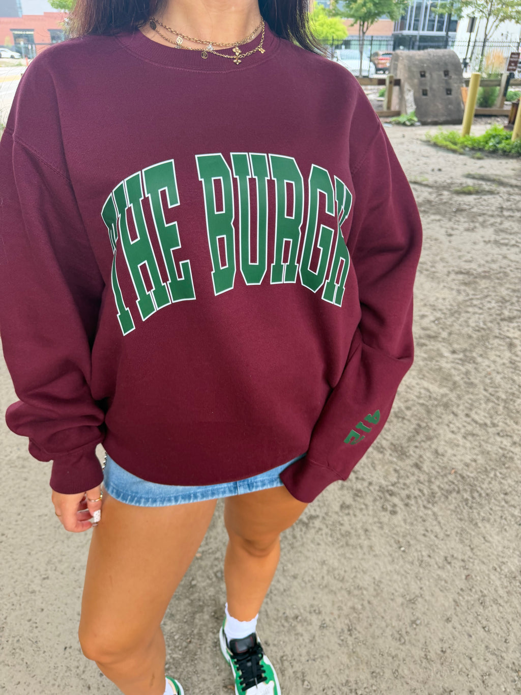 The Burgh 412 Crew Maroon/Green