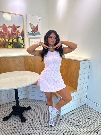 Bonjour Polka Dot Dress PINK