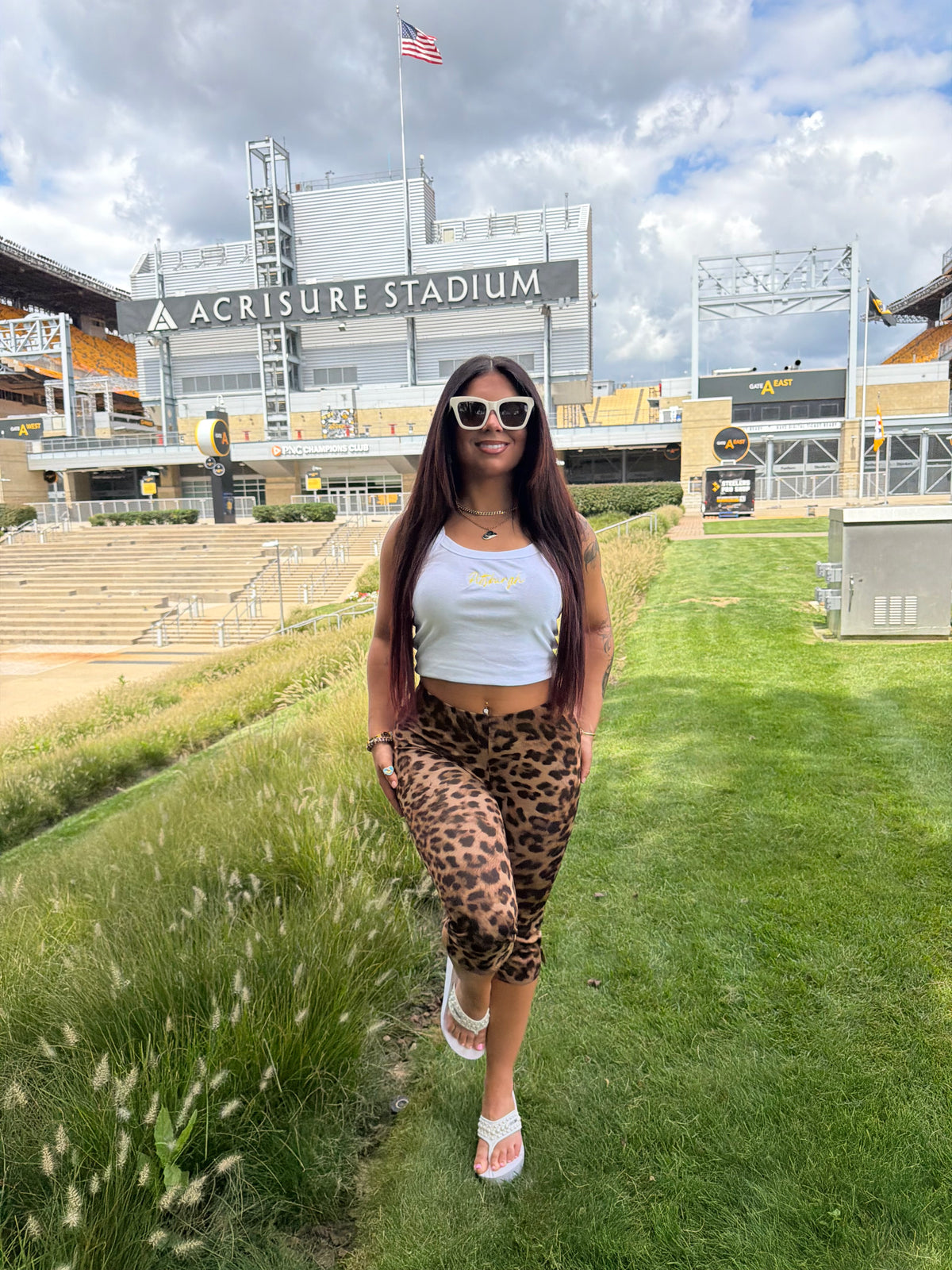 White & Gold Tank: Pittsburgh FINAL SALE