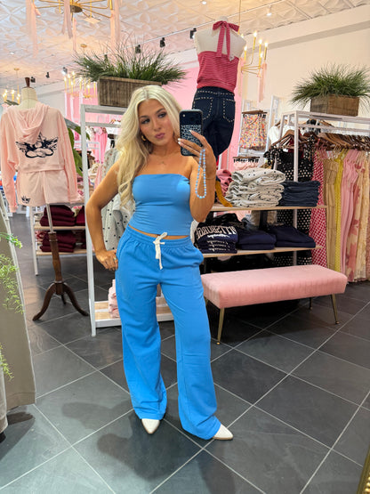 Later Today Set (TOP) DK Blue
