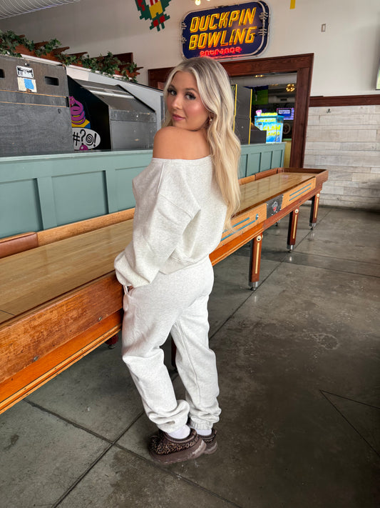 So Fetch One Shoulder Top in Heather White