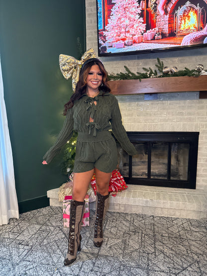 Olive Christmas Martini Romper