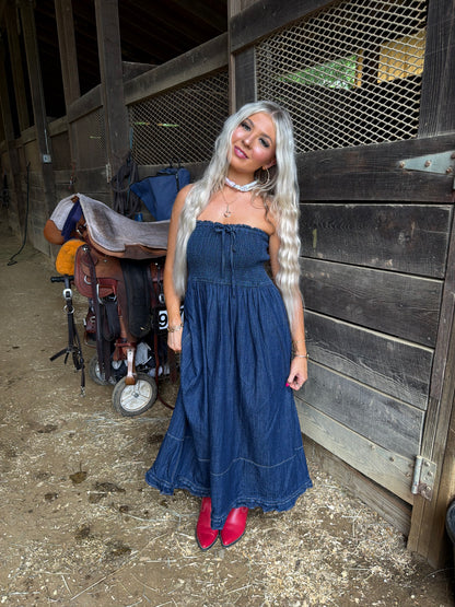 Holly Denim Midi Dress