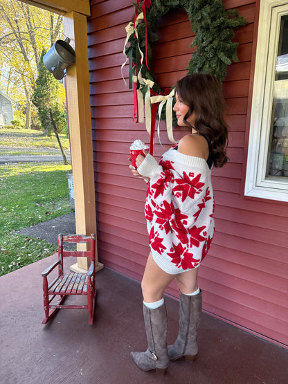 Merry Snowflake Oversized Cardi