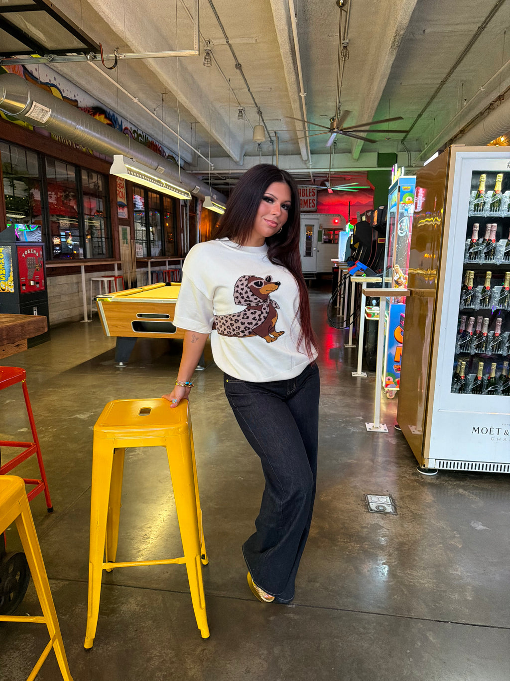 Bougie Weenie Sweater SS in Cream