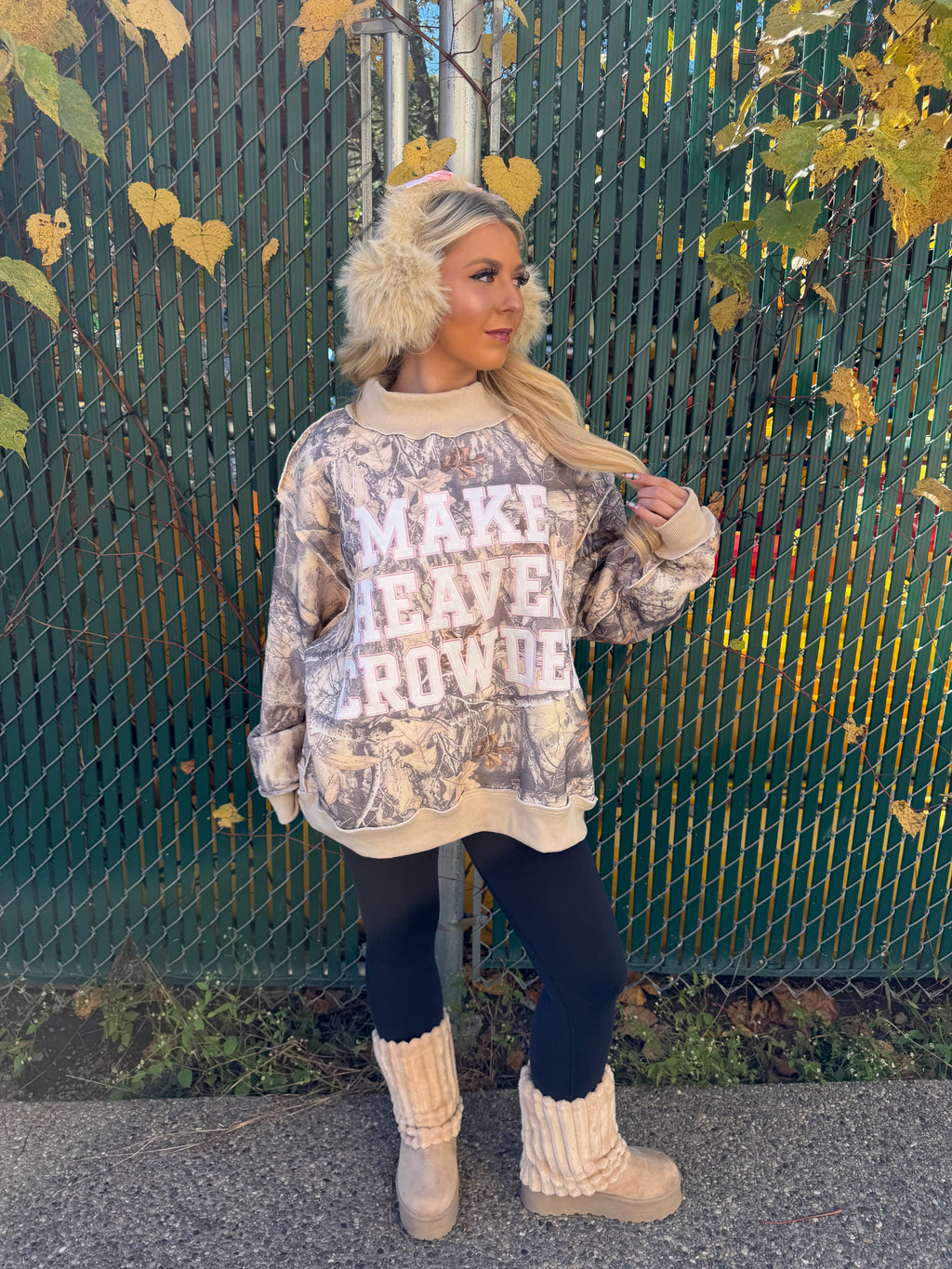 Camo Make Heaven Crowded Mockneck