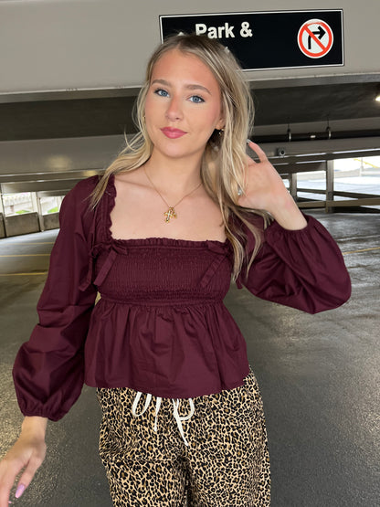 Bentley Burgundy Blouse