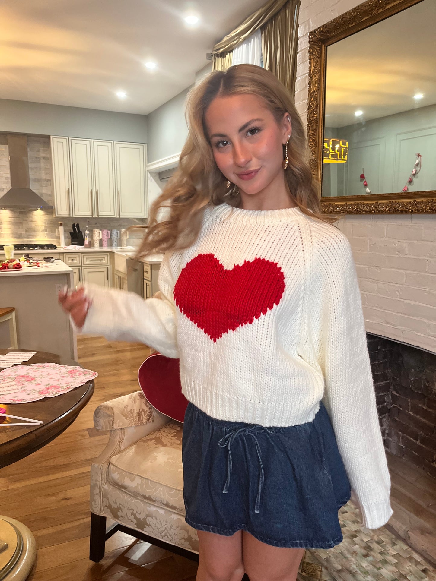 Hollow Heart Sweater