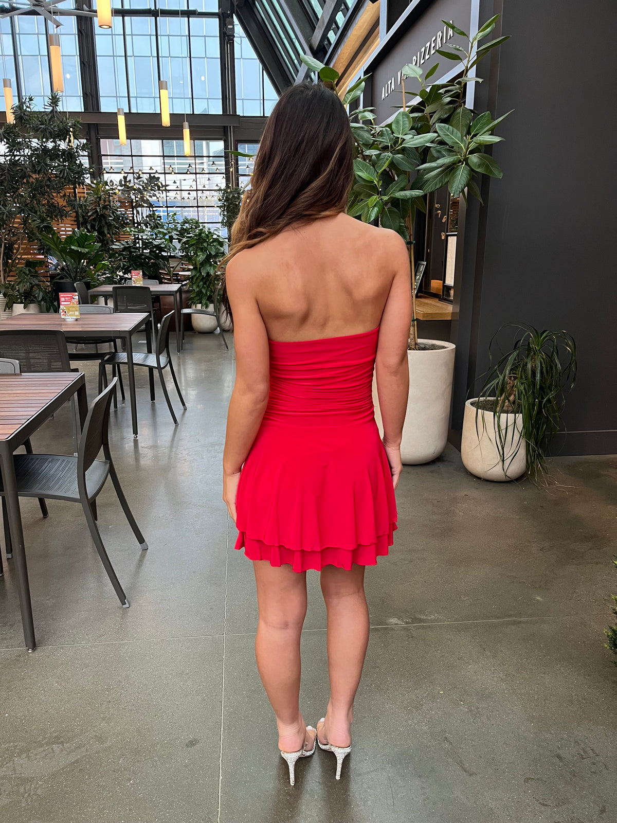 Lover Gal Mini Dress in Red
