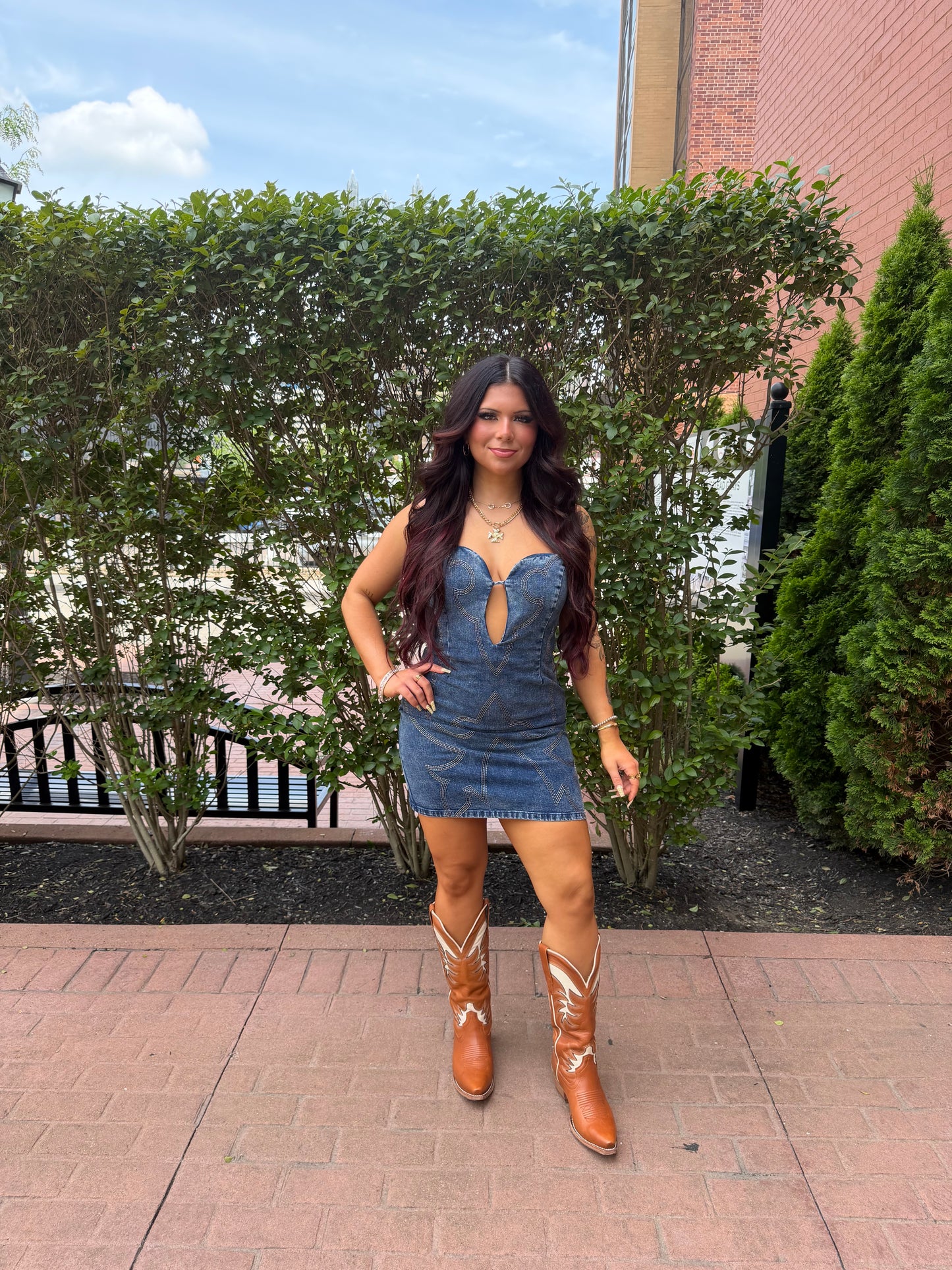 Cowboys Sweetheart Denim Dress