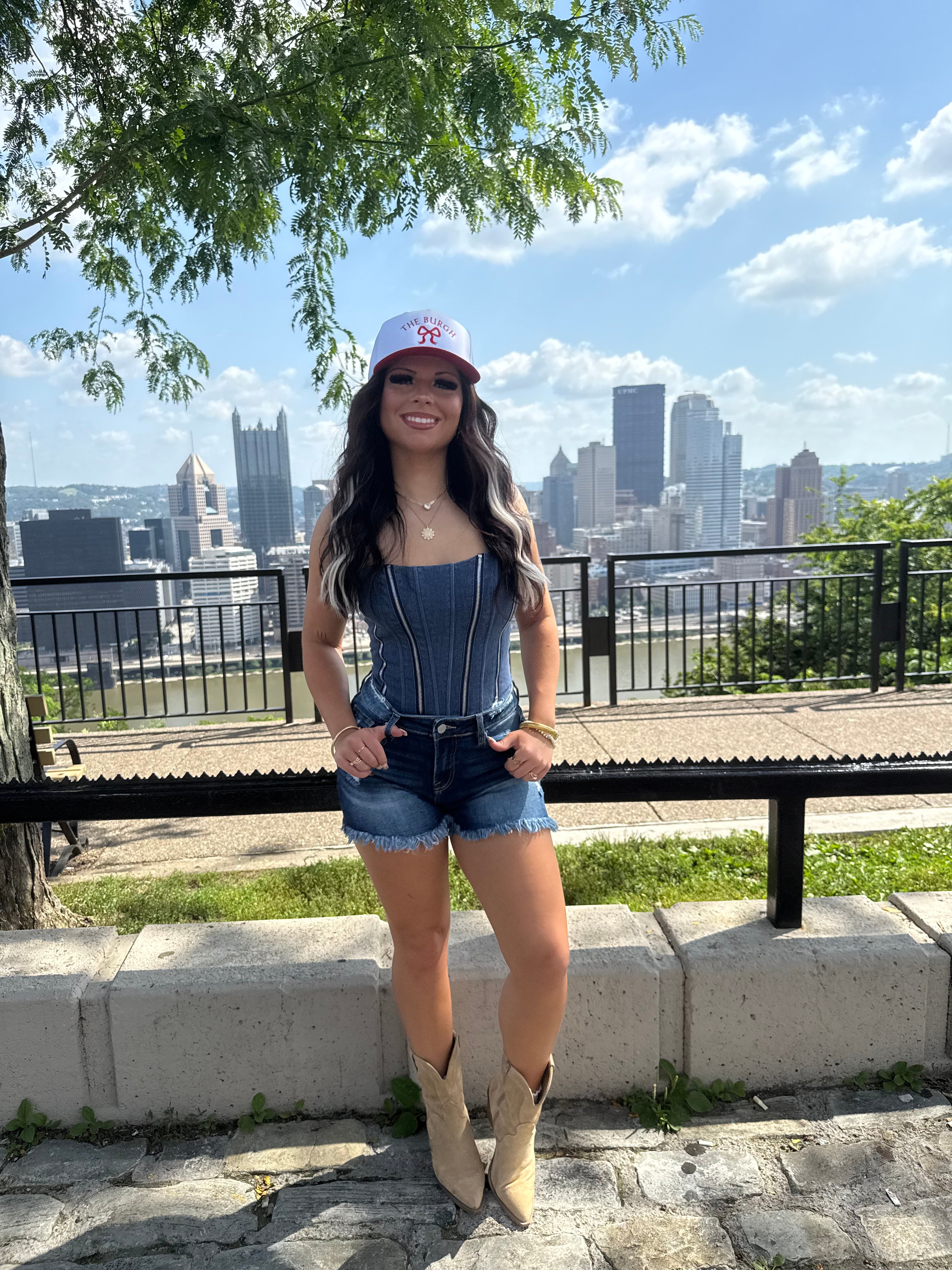 THE BURGH Coquette Trucker in Red
