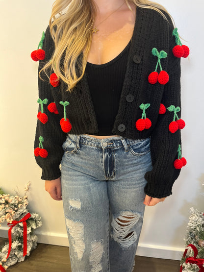 Cherry Pop Dark Cardigan