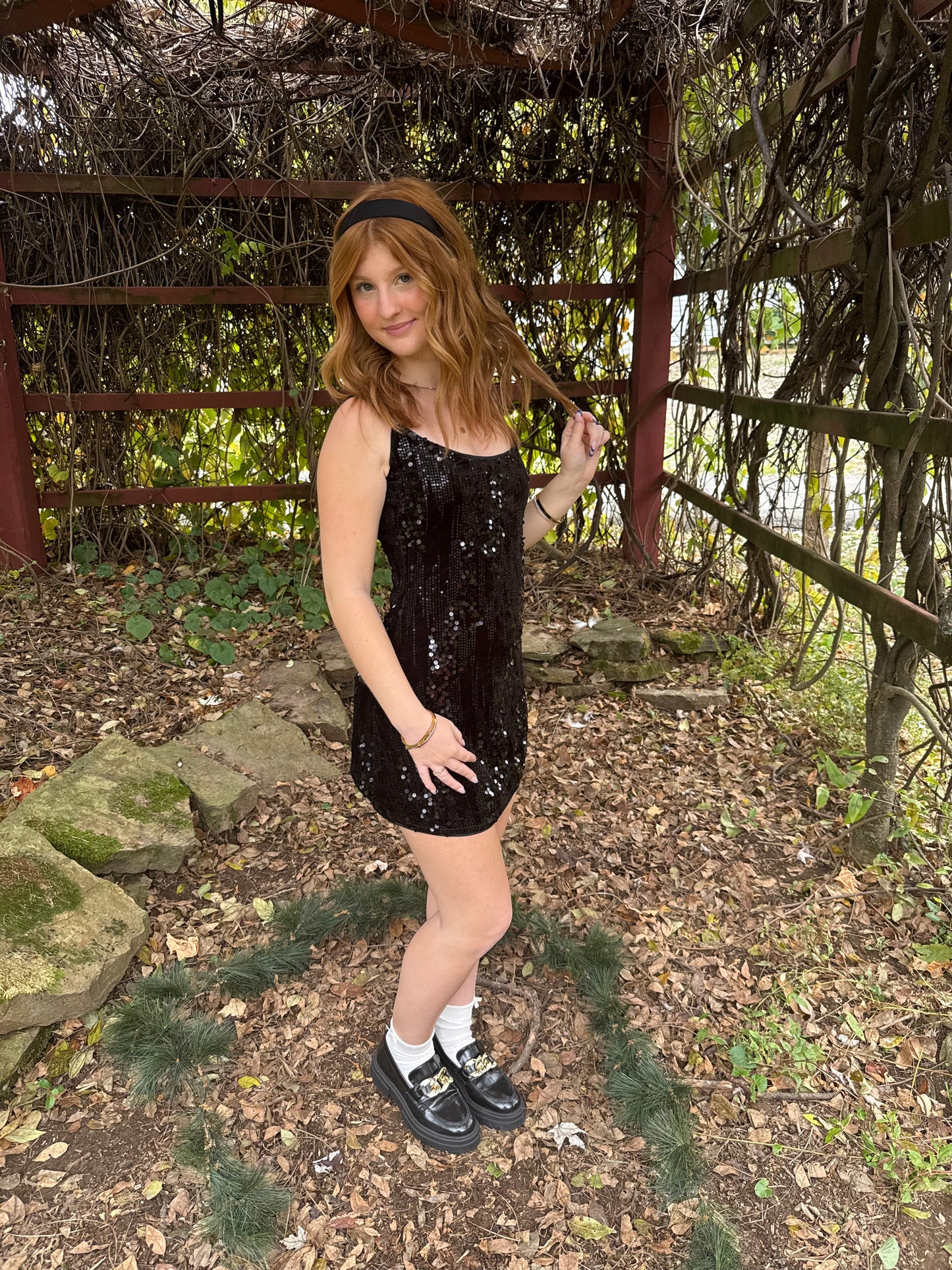 Kissing U Sequin Black Dress