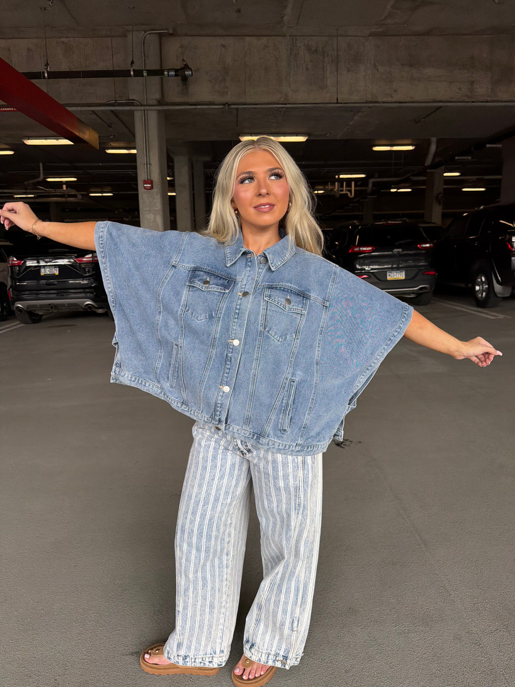 Denim Doll Cape Jacket