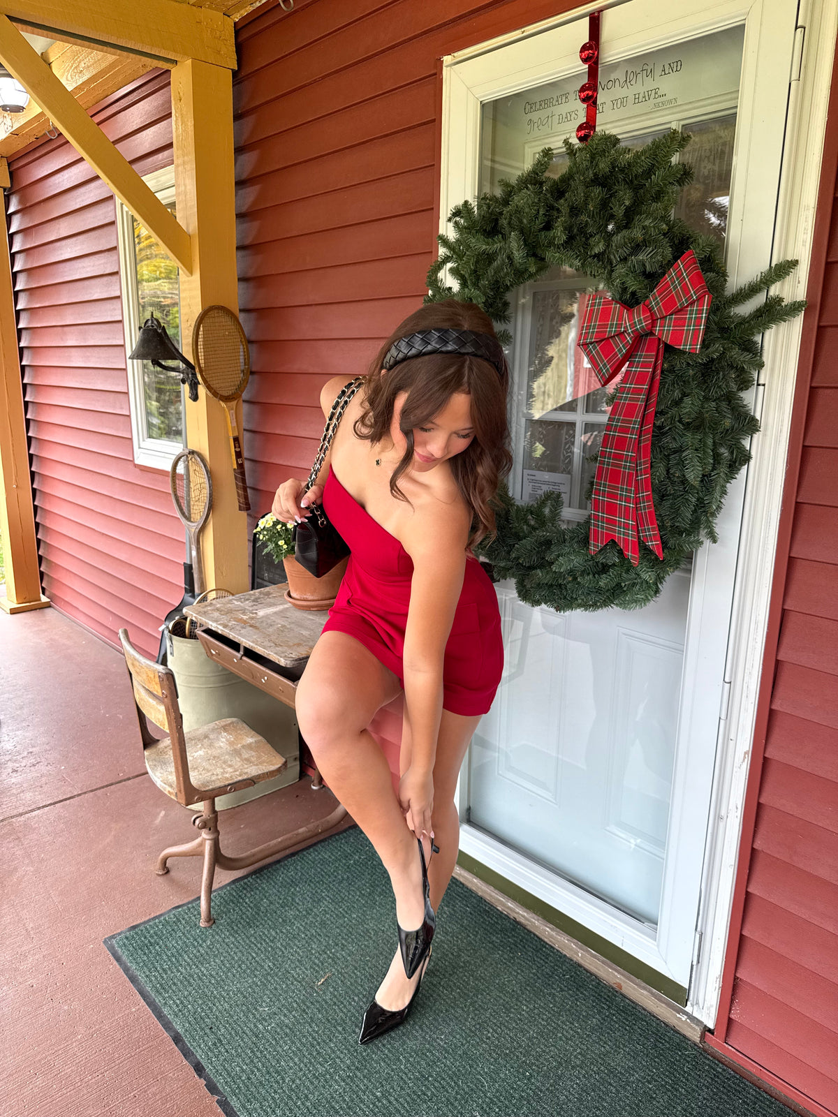 Cherry Girl Strapless Dress
