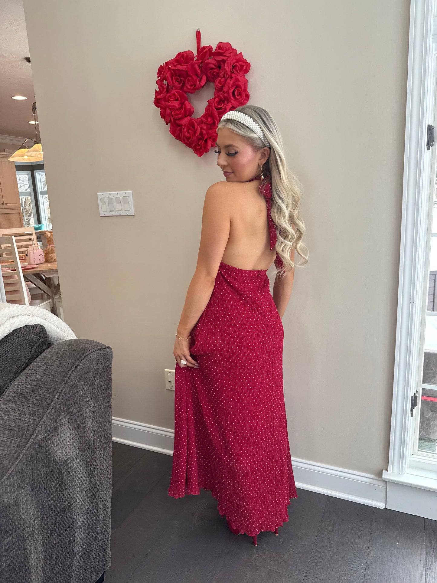 Cherry Liquor Maxi Dress