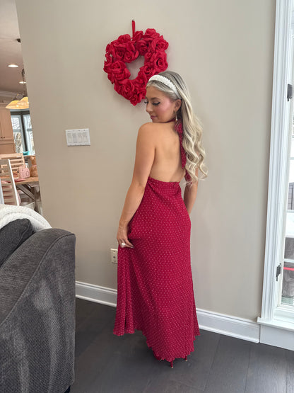 Cherry Liquor Maxi Dress