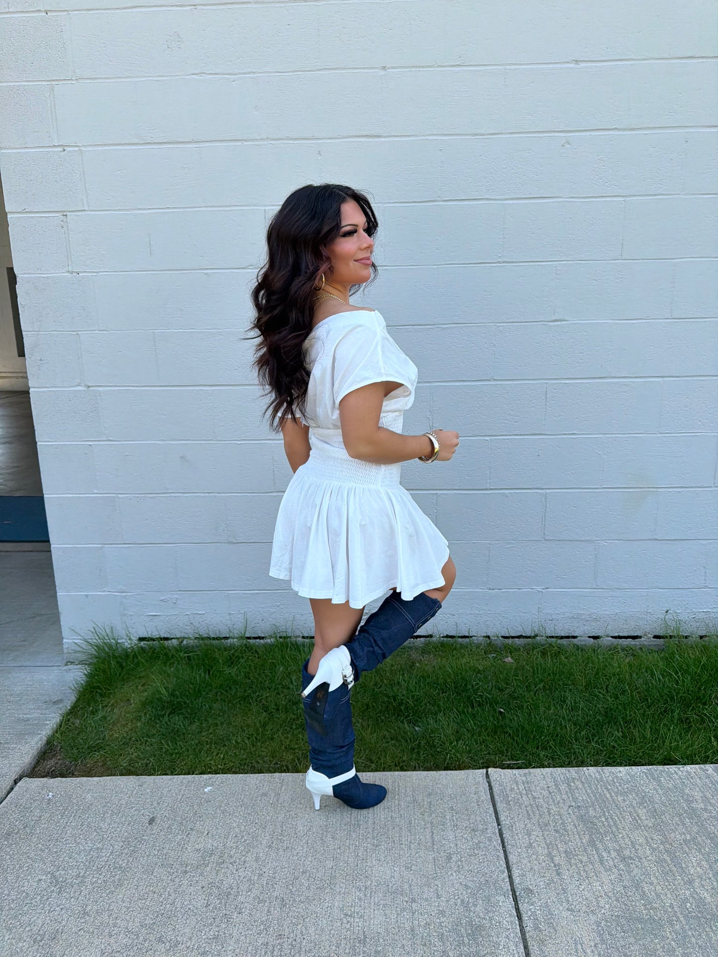 Super Simple Mini Dress in White
