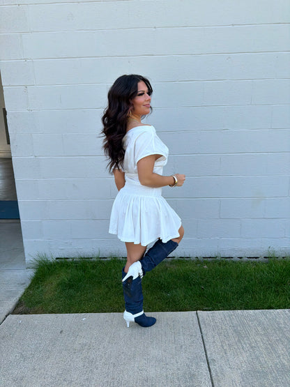 Super Simple Mini Dress in White