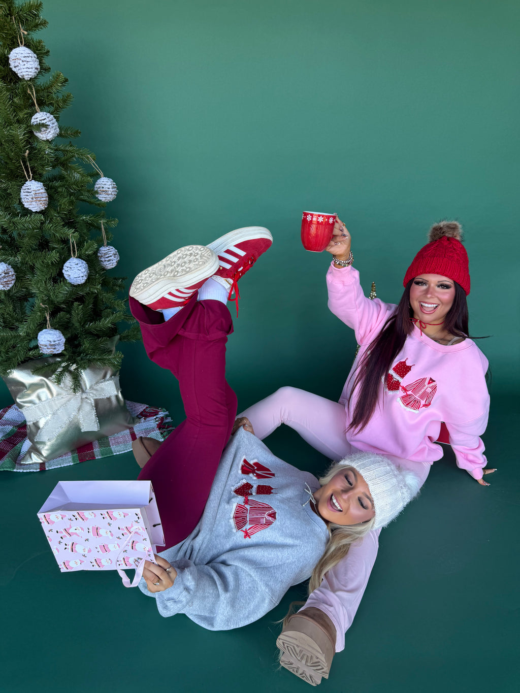 Christmas Outfits Crewneck in Grey FINAL SALE