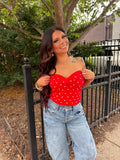 Sweetie Polka Tube in Red