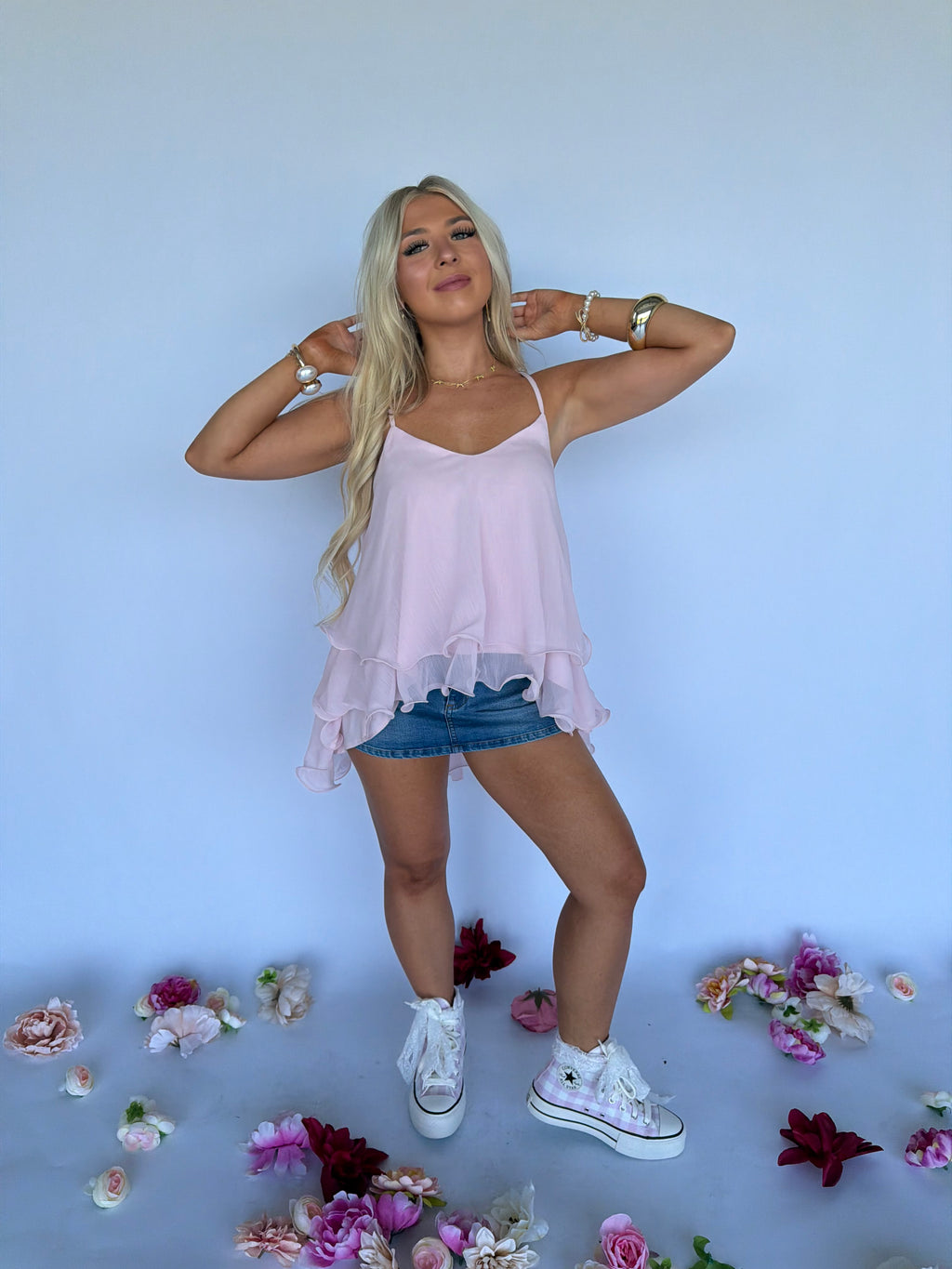 Honeybee Tank in Blush FINAL SALE