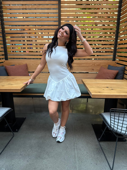 Whiteout Bubble Dress