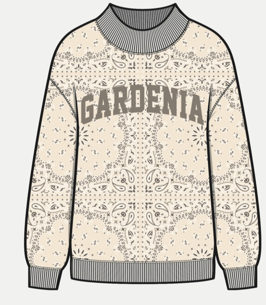 GARDENIA Bandana Mockneck