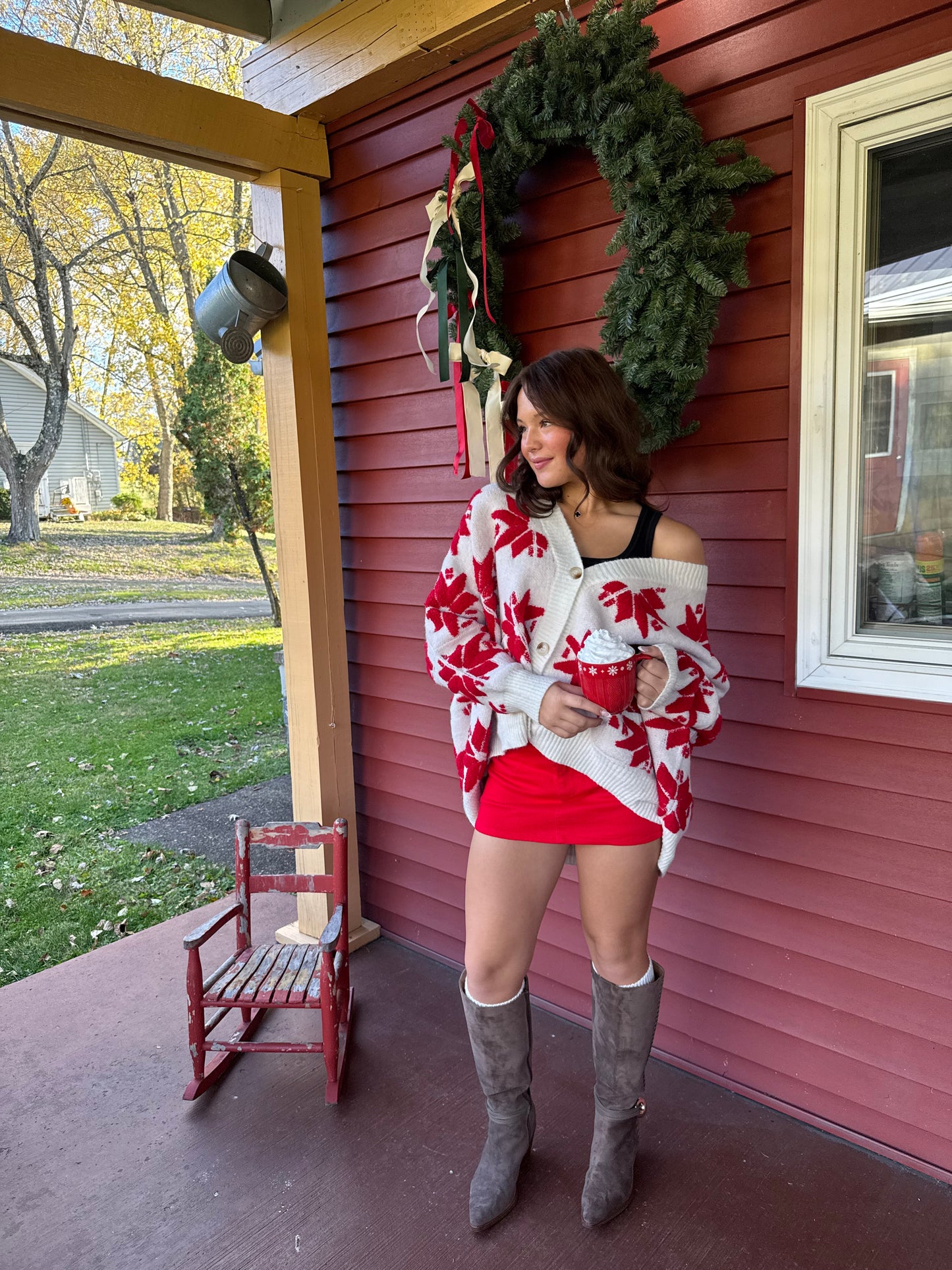 Merry Snowflake Oversized Cardi