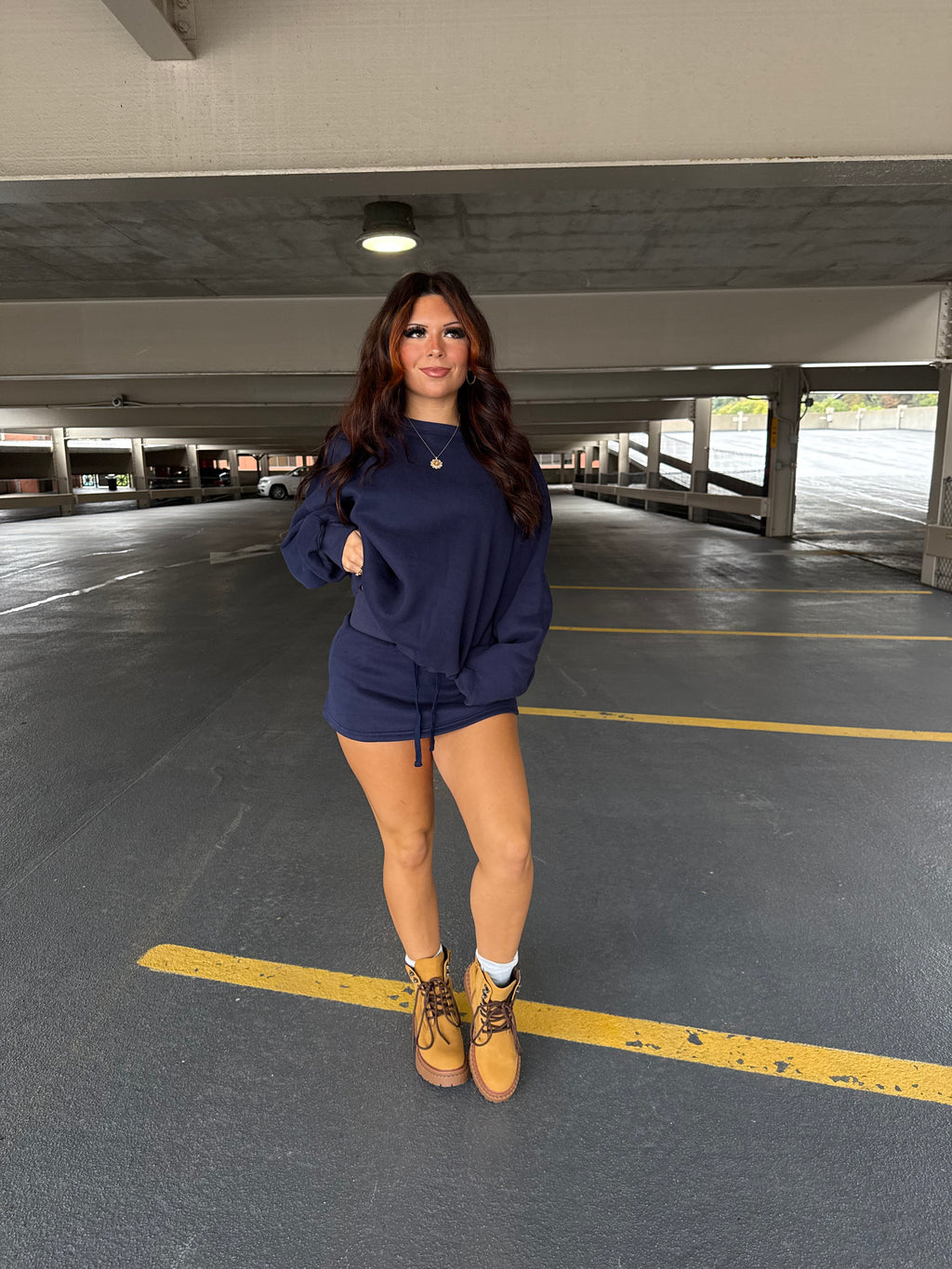 Grounded Sweatskirt in Navy