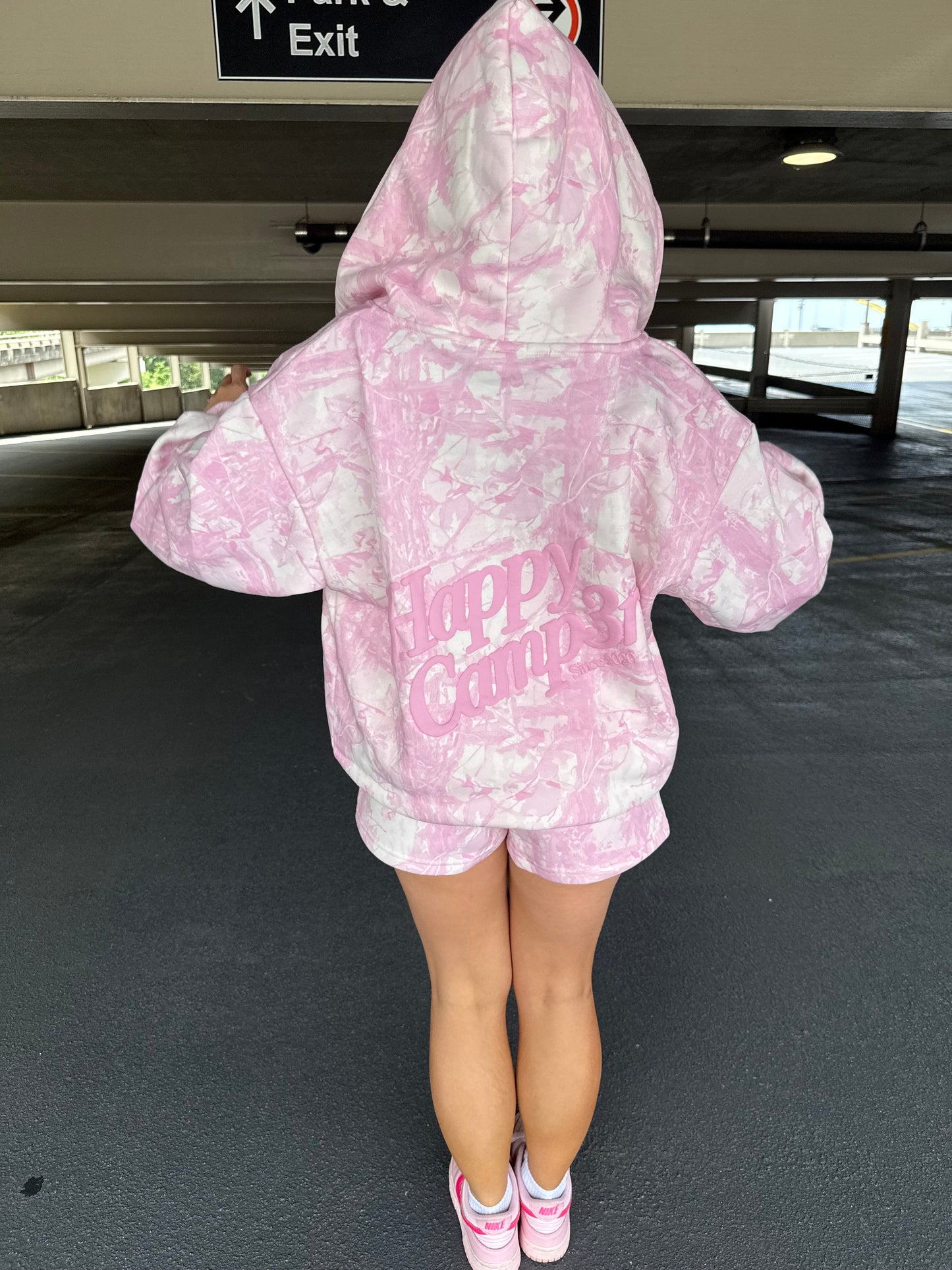 Happy Camp3r Soft Pink Camo Zip