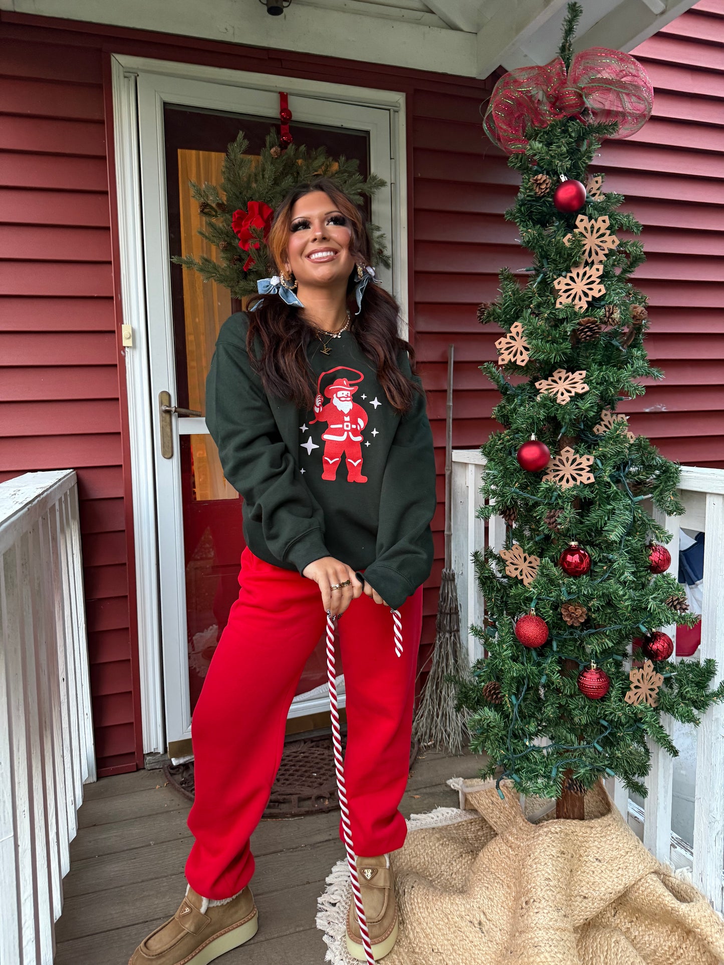 Santa, I Want A Cowboy Crewneck