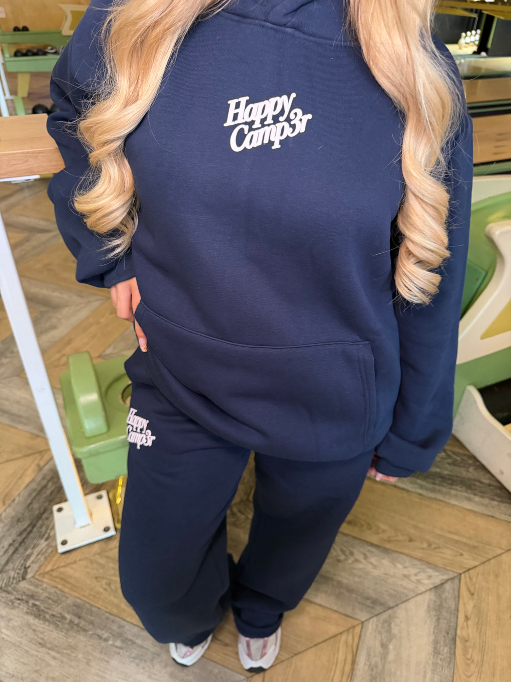 Happy Camp3r Puff Series Hoodie Navy