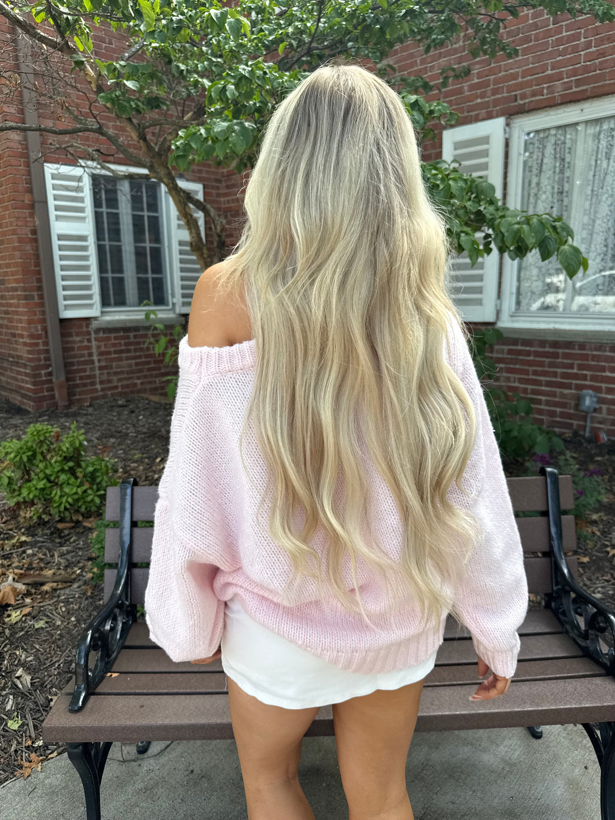Brandy Flag Sweater in Pink