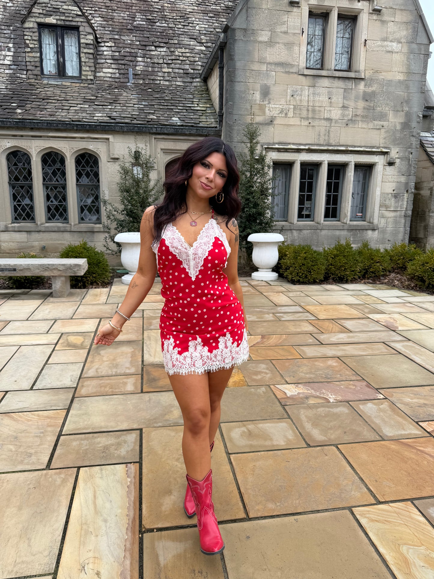Ruby Red Polka Slip