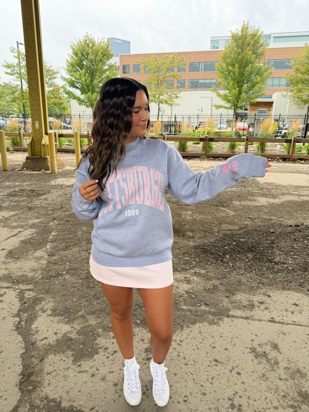 Pittsburgh 412 Crew Pink/Grey