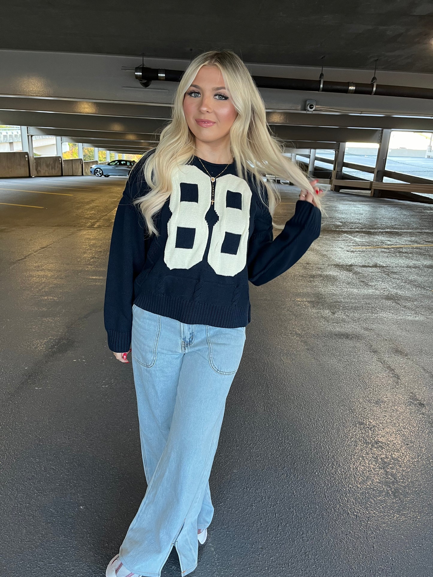 88 Knitted Sweater in Navy