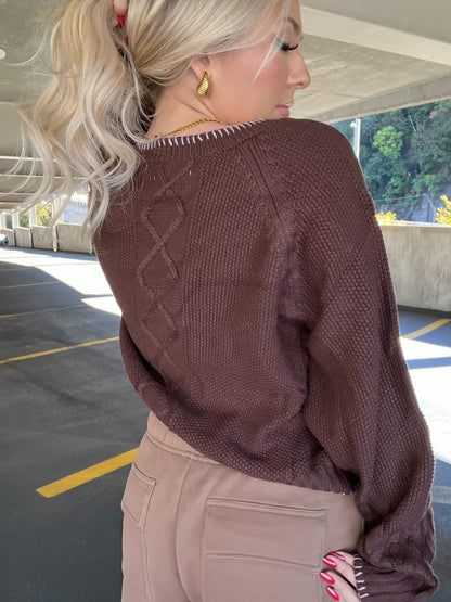 Mocha Bow Cardi