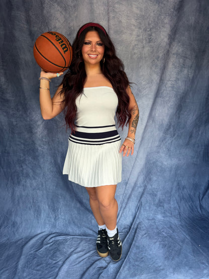 Game Point Dress in White
