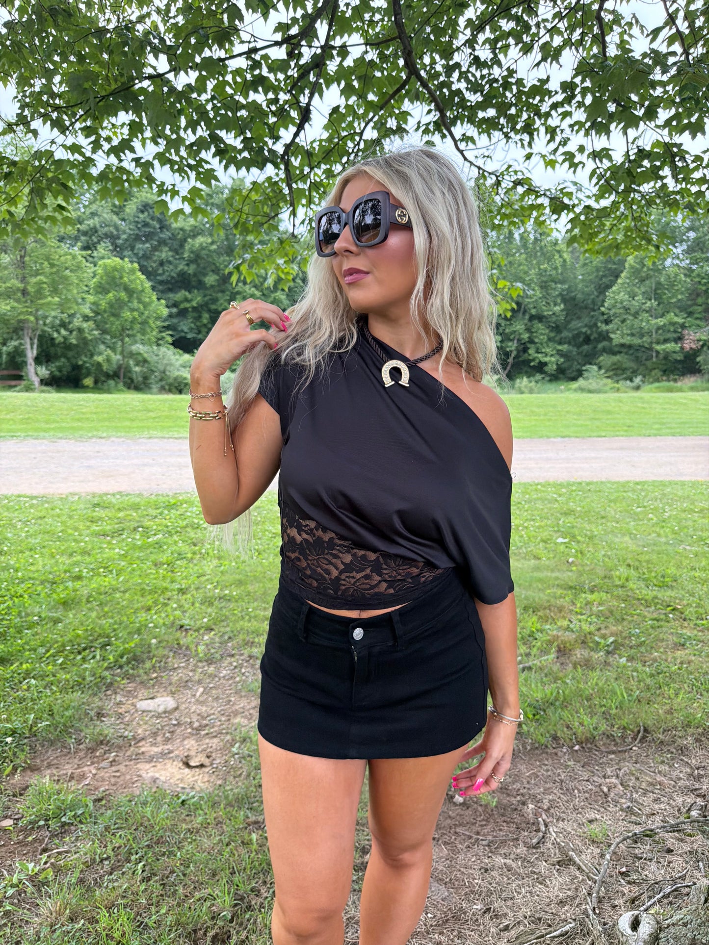 Onyx Washed Mini Skort
