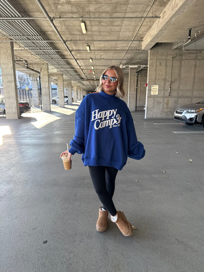 Happy Camp3r Royal Blue Mockneck
