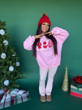 Christmas Outfits Crewneck in Pink FINAL SALE