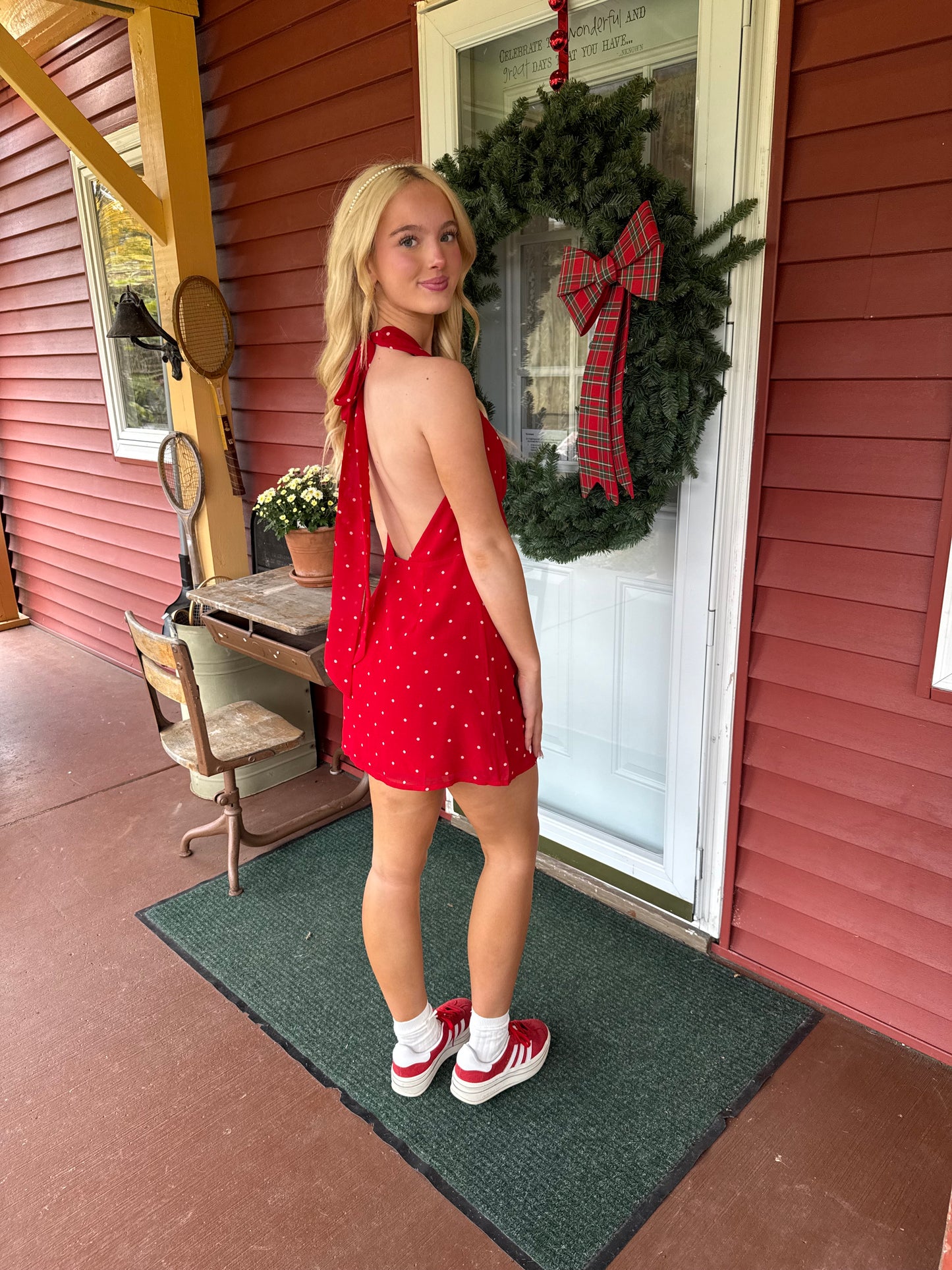 Cherry Girl Polka Dress