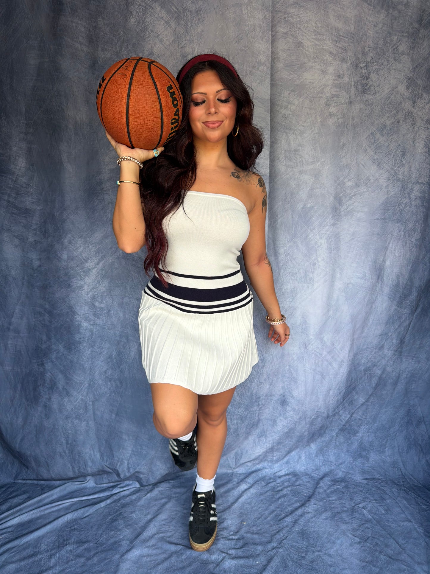 Game Point Dress in White