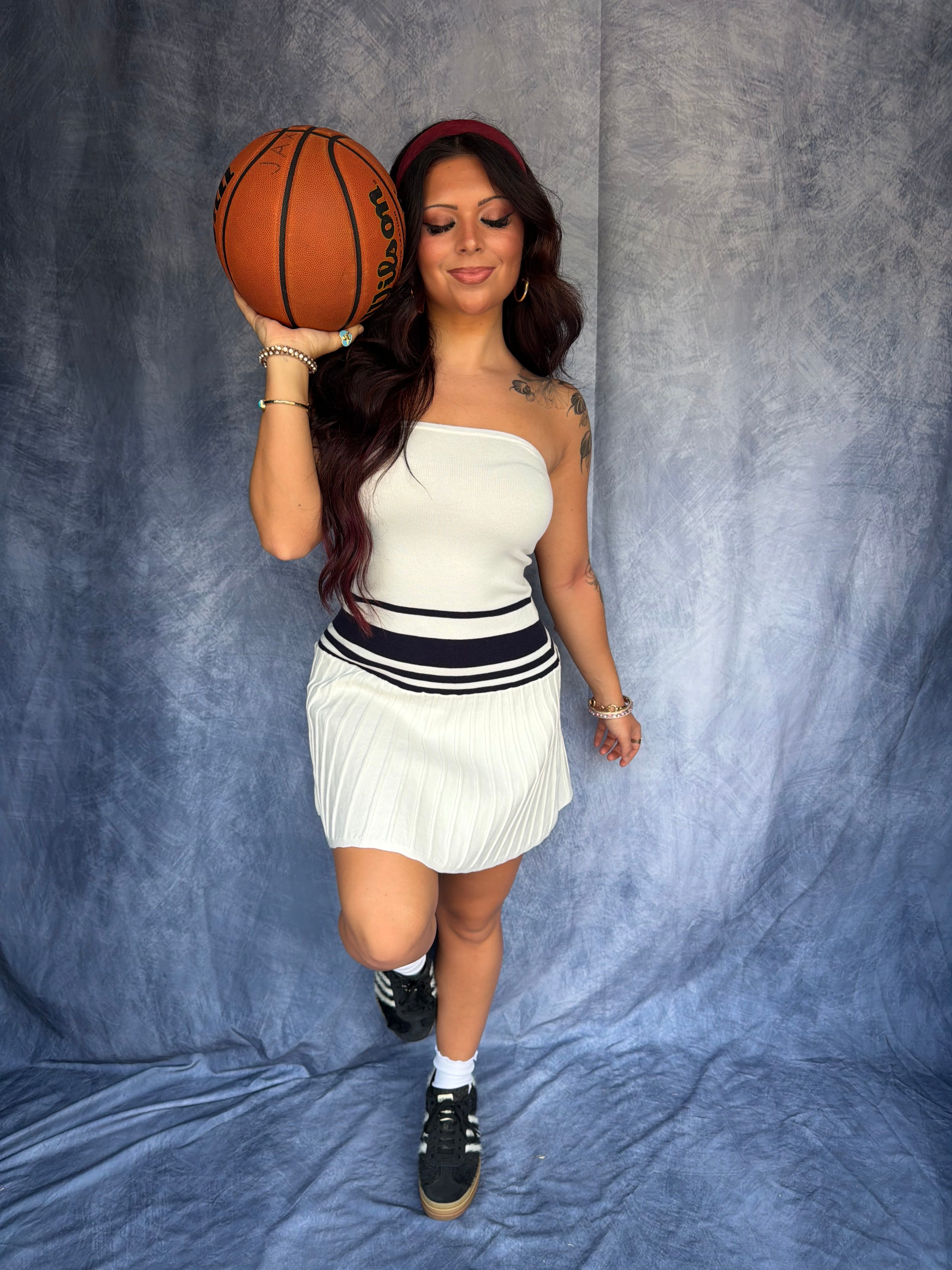 Game Point Dress in White