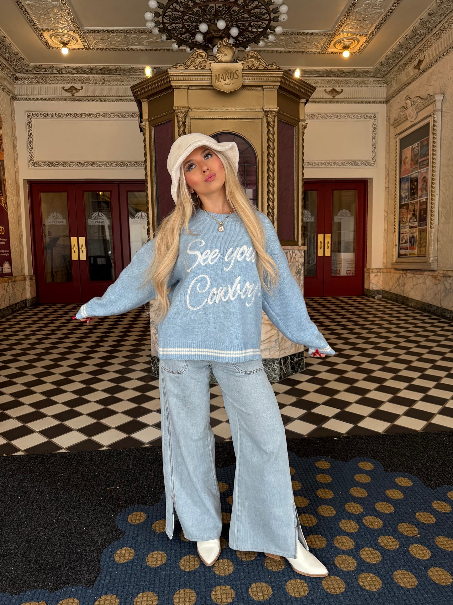 Baby Blues Cowboy Sweater