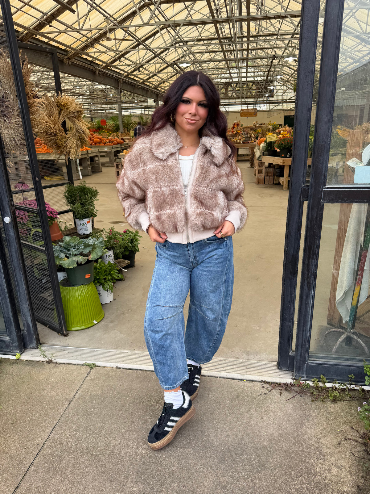 Donatelli Zip Up Fur Coat