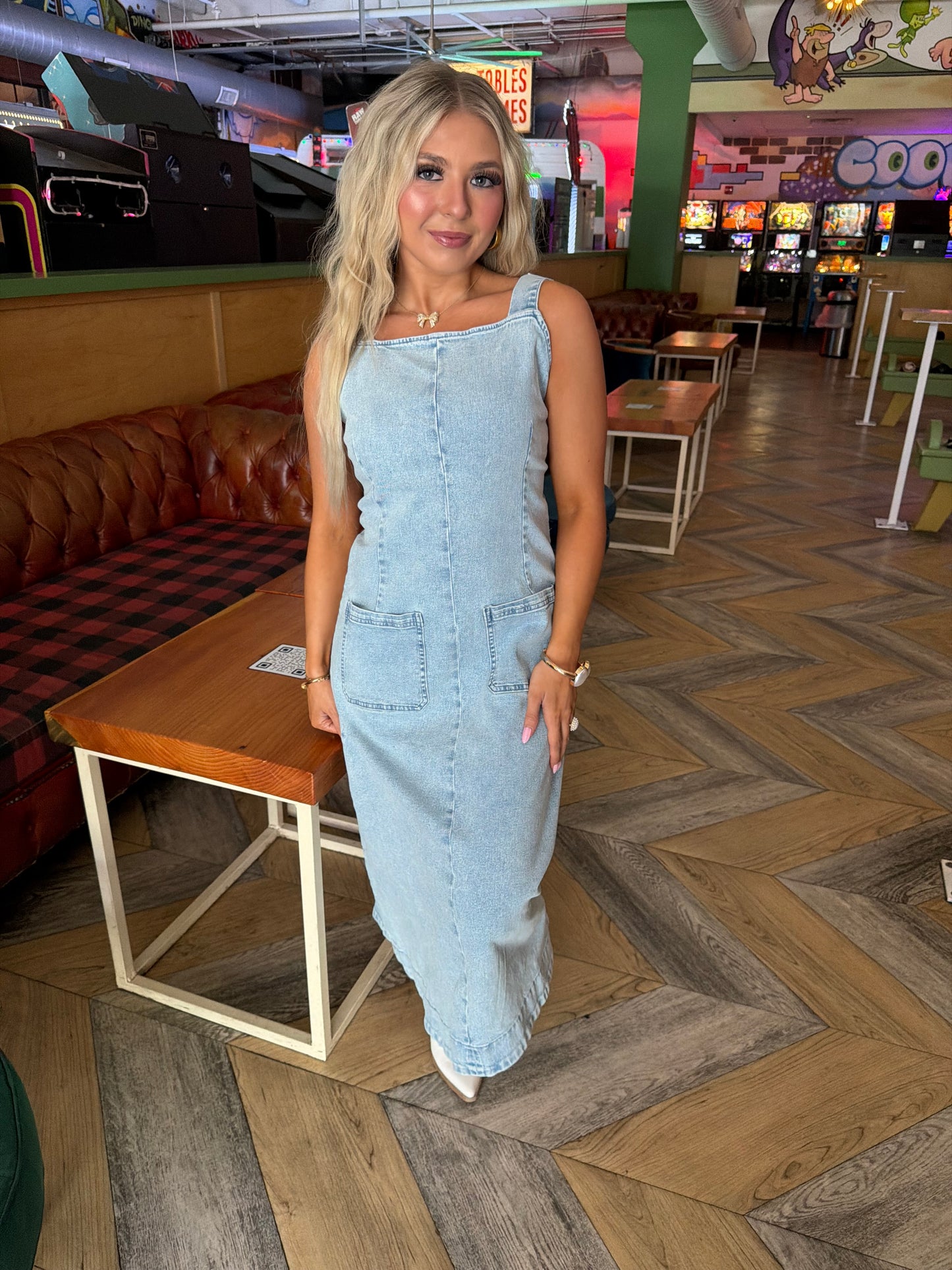 Dione’s Denim Midi Dress