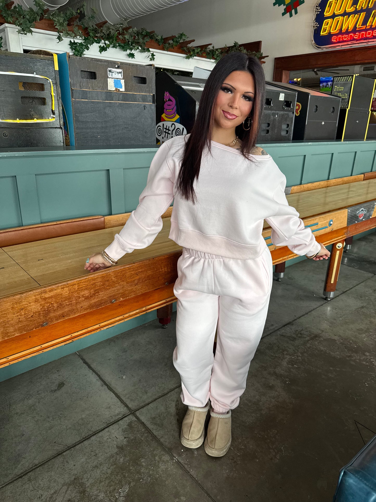 So Fetch One Shoulder Top in Pale Pink