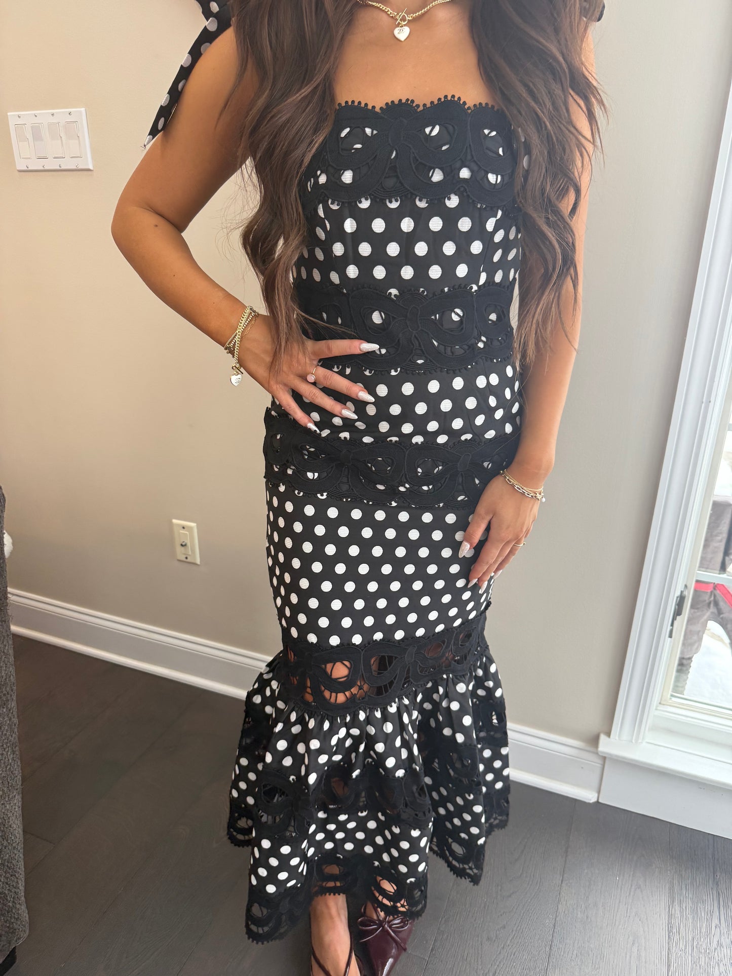 Ribboned Romance Polka Dress